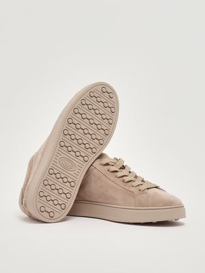 4. Sneakers donna in pelle scamosciata Nocciola