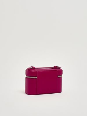 2. Women's The E/W Vanity Bag in leather Lipgloss Pink