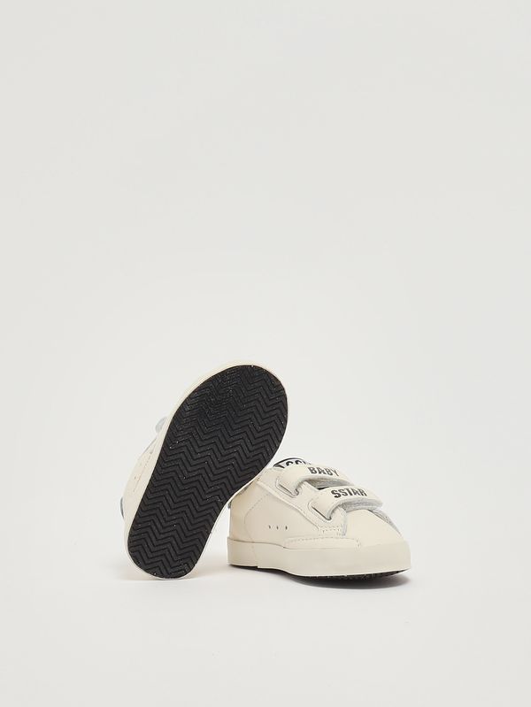 5. Sneaker für Neugeborene Baby School aus Leder Weiß Himmelblau Golden Goose gif00534f007129