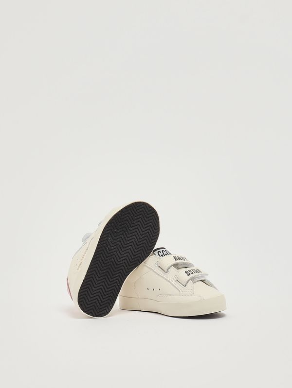 5. Newborn Baby School leather sneakers White-Pink Golden Goose gif00534f007129