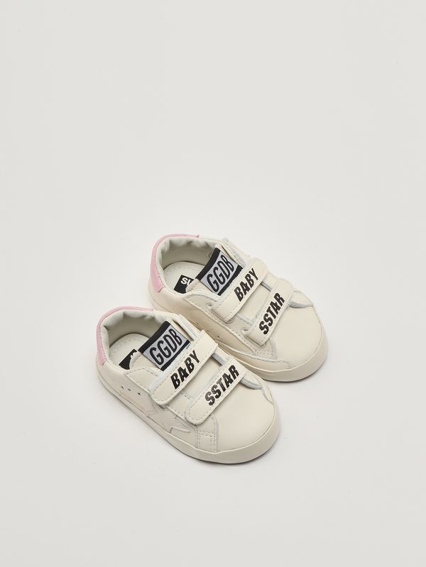 3. Newborn Baby School leather sneakers White-Pink Golden Goose gif00534f007129