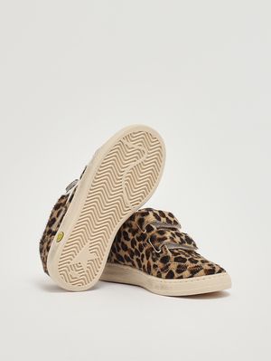 4. Zapatillas de niña Ball Star Strap de piel Estampado animal Leo