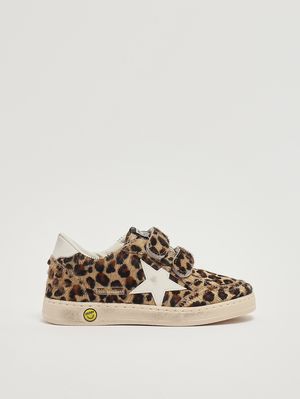 1. Zapatillas de niña Ball Star Strap de piel Estampado animal Leo