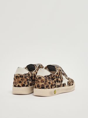 3. Zapatillas de niña Ball Star Strap de piel Estampado animal Leo
