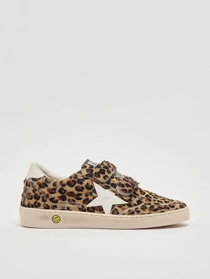 1. Zapatillas para niña Ball Star Strap de piel Animal print Leo