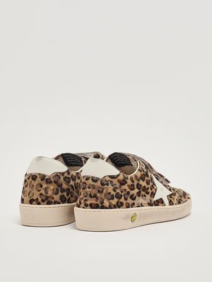 3. Zapatillas para niña Ball Star Strap de piel Animal print Leo