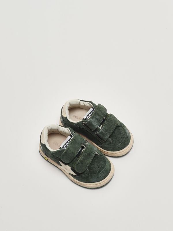 2. Jungen-Sneaker Ball Star Strap aus Wildleder Grün Golden Goose gjf00501f008055