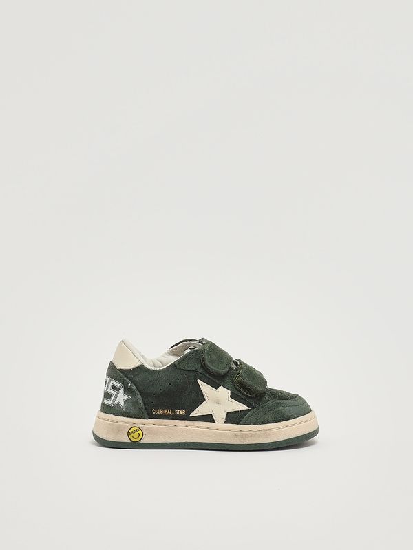 1. Jungen-Sneaker Ball Star Strap aus Wildleder Grün Golden Goose gjf00501f008055