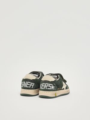 3. Jungen-Sneaker Ball Star Strap aus Wildleder Grün