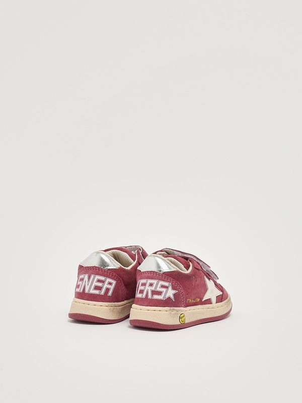 3. Kinder-Sneaker Ball Star Strap aus Wildleder Bordeaux Golden Goose gjf01032f008052