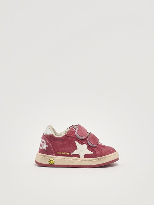 1. Kinder-Sneaker Ball Star Strap aus Wildleder Bordeaux Golden Goose gjf01032f008052