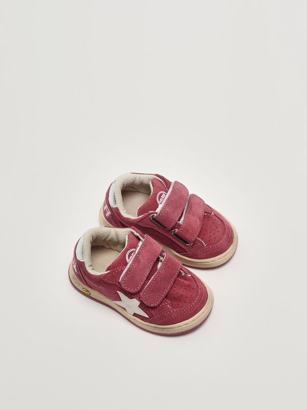 2. Kinder-Sneaker Ball Star Strap aus Wildleder Bordeaux Golden Goose gjf01032f008052