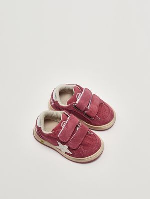 2. Kinder-Sneaker Ball Star Strap aus Wildleder Bordeaux