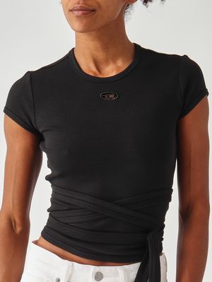 Diesel Women's T-Bunny-Tail top in stretch cotton - Black