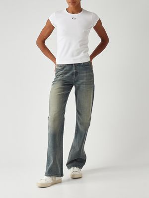 2. Jeans de mujer 1971 D-Sent de algodón elástico Denim medio