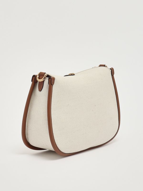 3. Sac Pony en toile lin-coton pour femme Écru-Marron Etro wp1c0019at275