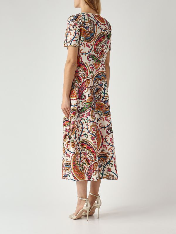 4. Damenkleid aus Stretch-Cady Butter-Fantasie Etro wrha055999sasu8