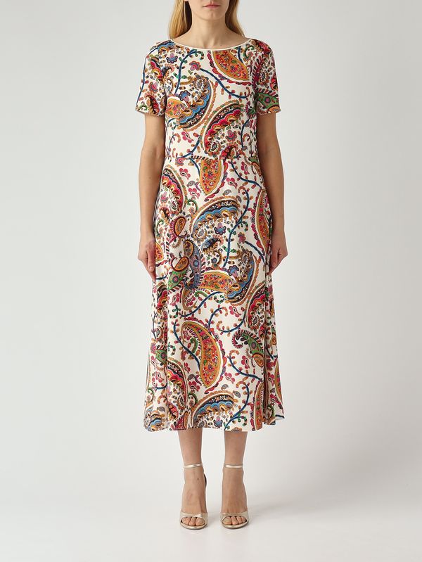 1. Damenkleid aus Stretch-Cady Butter-Fantasie Etro wrha055999sasu8