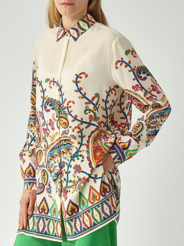 5. Camisa de seda para mujer Mantequilla-Fantasía Etro wria0103akg20