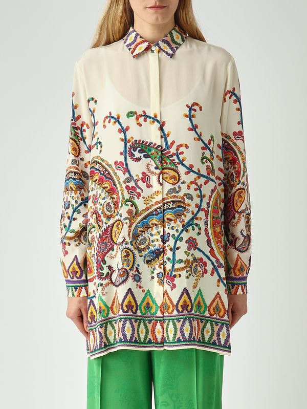 Camisa de seda para mujer Mantequilla-Fantasía Etro