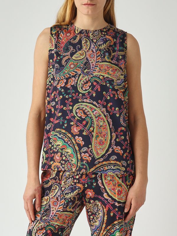5. Damenbluse aus Cady Navy-Muster Etro wrja001999sasy9