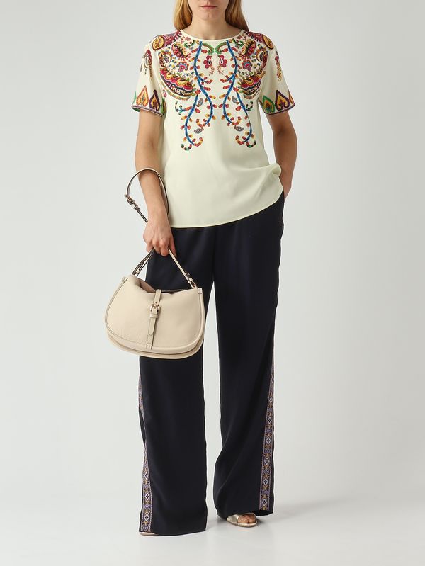2. Blusa de seda para mujer Mantequilla-Fantasía Etro wrja0025akg21
