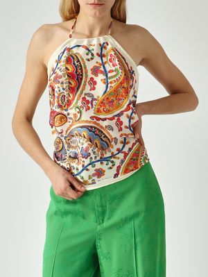 5. Damen-Top aus Seide Butter-Fantasie