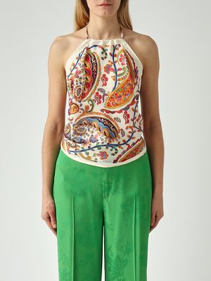 1. Damen-Top aus Seide Butter-Fantasie