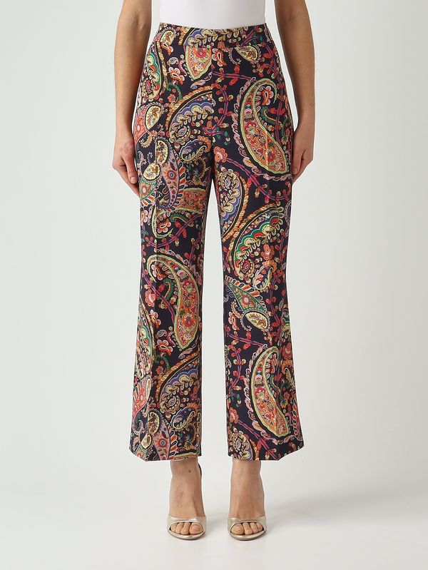 1. Damenhose aus Stretch-Cady Navy-Muster Etro wrea006999sasu8