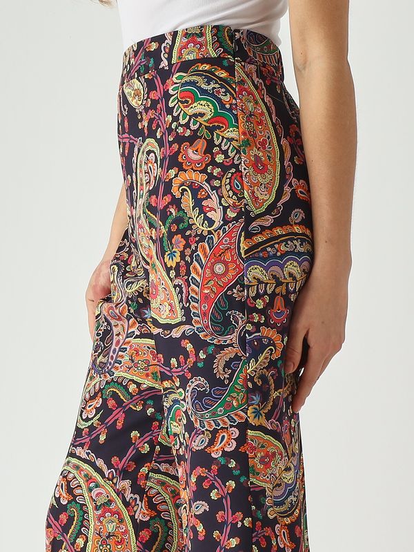 5. Damenhose aus Stretch-Cady Navy-Muster Etro wrea006999sasu8