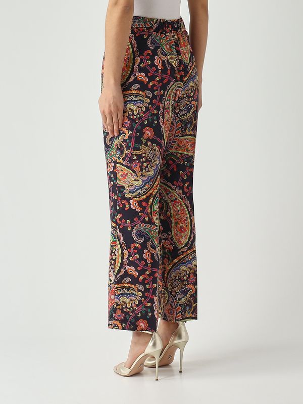 4. Damenhose aus Stretch-Cady Navy-Muster Etro wrea006999sasu8