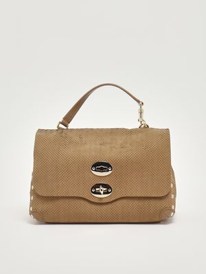 1. Bolso de mujer Postina Amoretto S de piel nobuk Beige Maggese