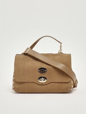 4. Bolso de mujer Postina Amoretto S de piel nobuk Beige Maggese