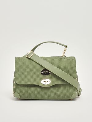 4. Damentasche Postina Amoretto S aus Nubukleder Green Spinoso