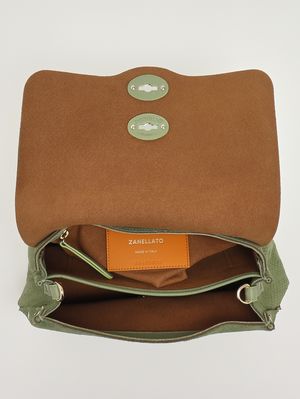5. Damentasche Postina Amoretto S aus Nubukleder Green Spinoso