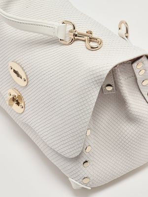 6. Sac Postina Amoretto S en cuir nubuck pour femme White Cassata