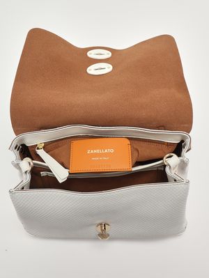 5. Sac Postina Amoretto S en cuir nubuck pour femme White Cassata