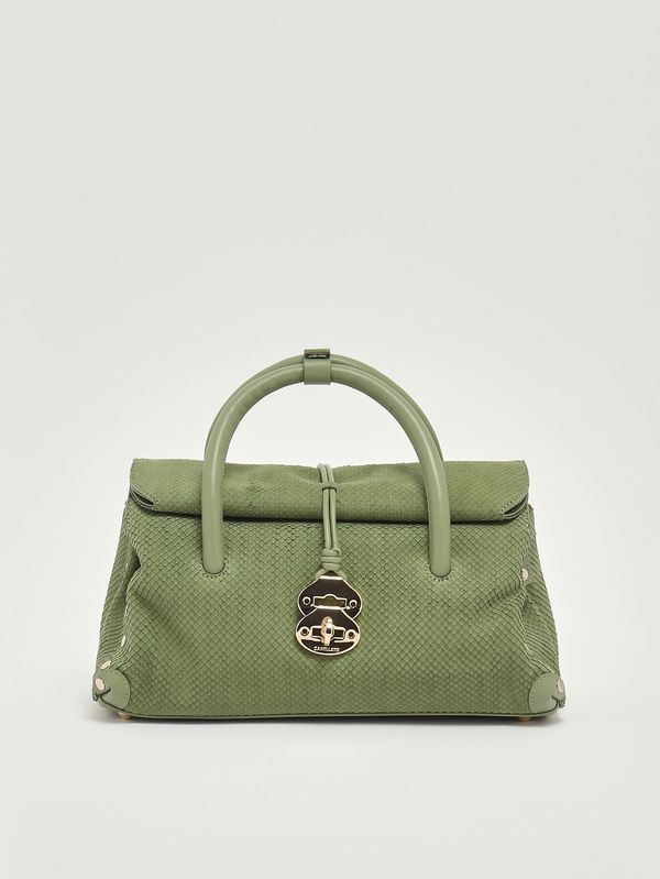 1. Sac Dotta Amoretto S en cuir nubuck pour femme Green Spinoso Zanellato 0687502200000 s