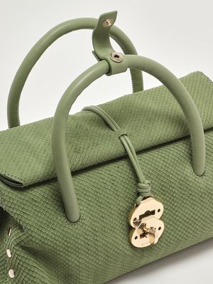 6. Sac Dotta Amoretto S en cuir nubuck pour femme Green Spinoso