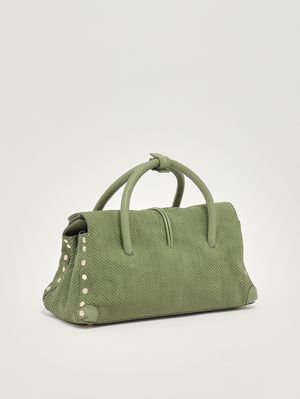 3. Sac Dotta Amoretto S en cuir nubuck pour femme Green Spinoso