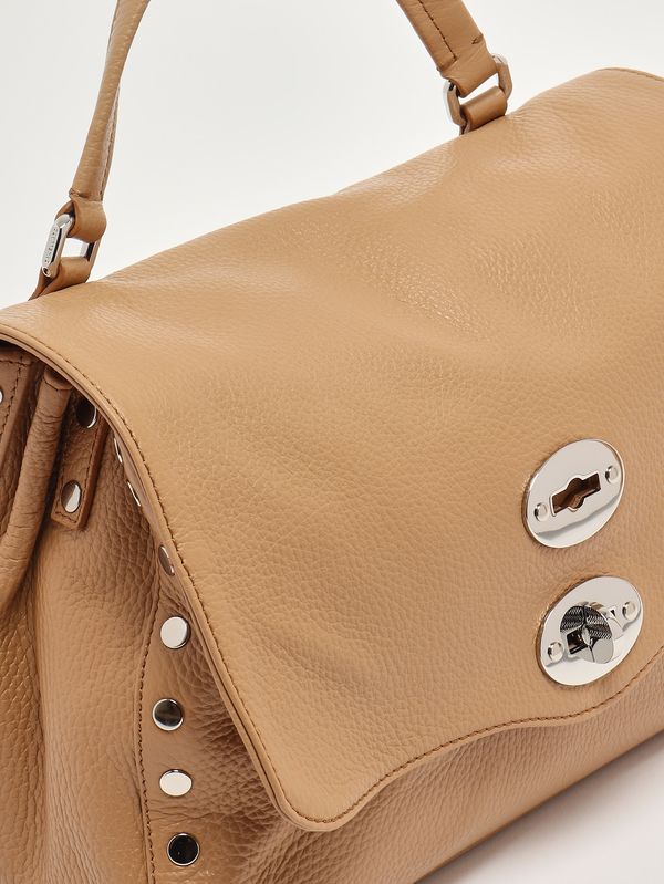 5. Borsa donna Postina Daily S in pelle martellata Brown Cantucci Zanellato 0680100040000 s