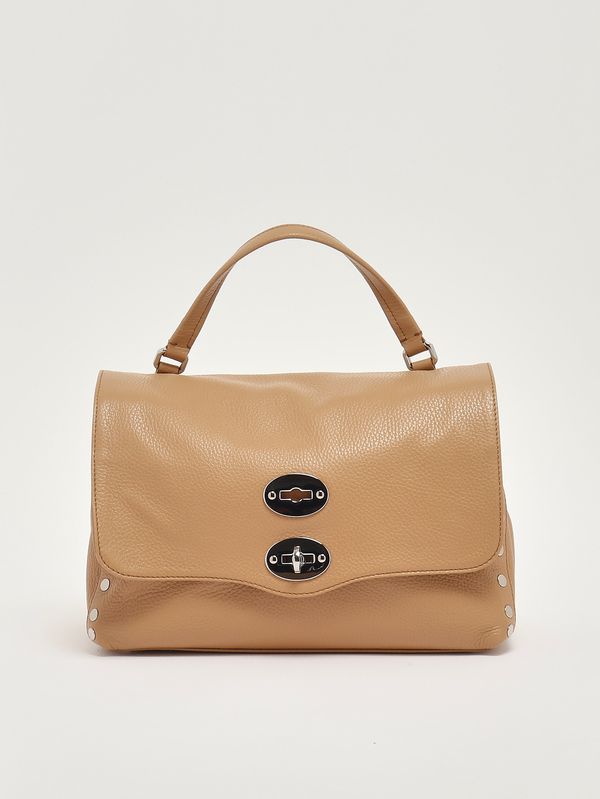 1. Borsa donna Postina Daily S in pelle martellata Brown Cantucci Zanellato 0680100040000 s