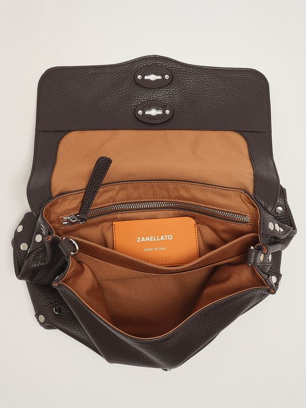 4. Borsa donna Postina Daily S in pelle martellata Dolceamaro Zanellato 0680100040000 s