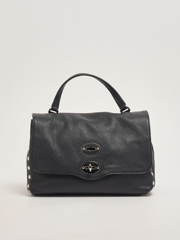 Sac Postina Daily S en cuir grainé pour femme Bleu marine foncé Zanellato