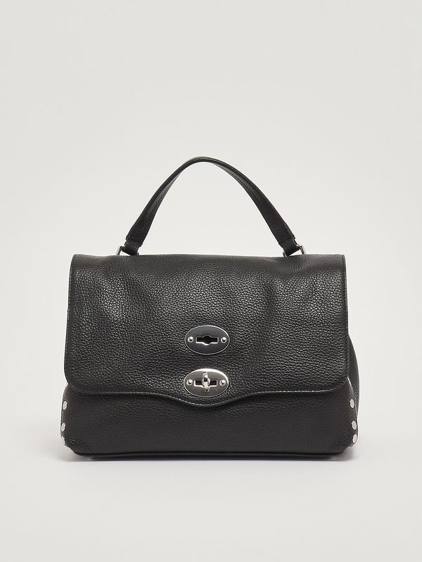 Sac Postina Daily S en cuir grainé pour femme Noir Zanellato