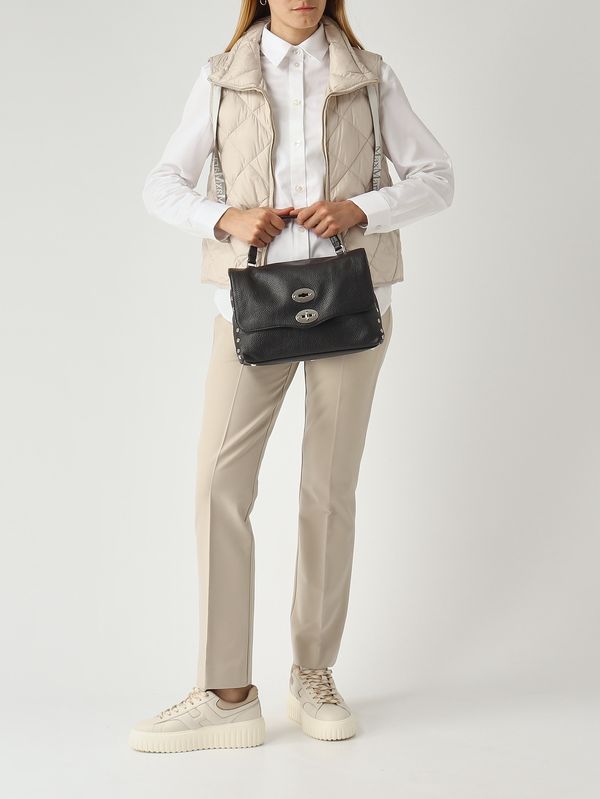 2. Bolso de mujer Postina Daily S de piel martillada Negro Zanellato 0680100040000 s