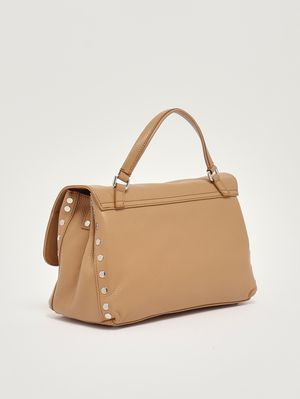 2. Borsa donna Postina Daily S in pelle martellata Brown Cantucci