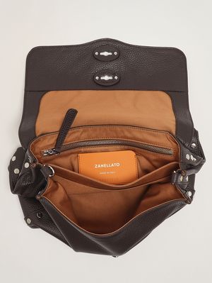 4. Borsa donna Postina Daily S in pelle martellata Dolceamaro