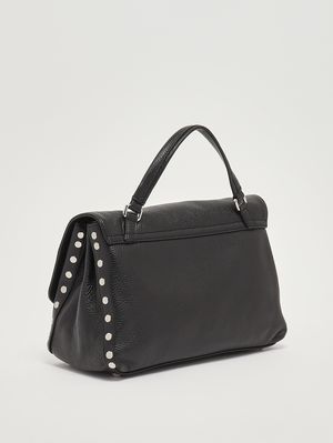 3. Bolso de mujer Postina Daily S de piel martillada Negro