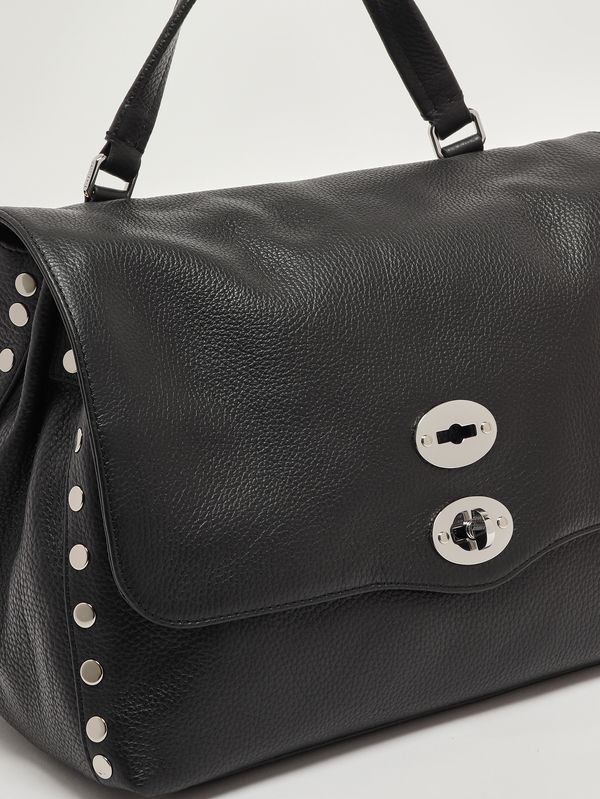Zanellato Women's Postina Daily M bag in pebbled leather - Black